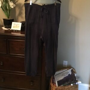 Johnny Was-Women's Navy Satin Sheen Joggers